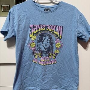 Blue Janis Joplin Graphic T-Shirt